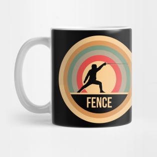 Retro Vintage Fencing Gift For Fencers Mug